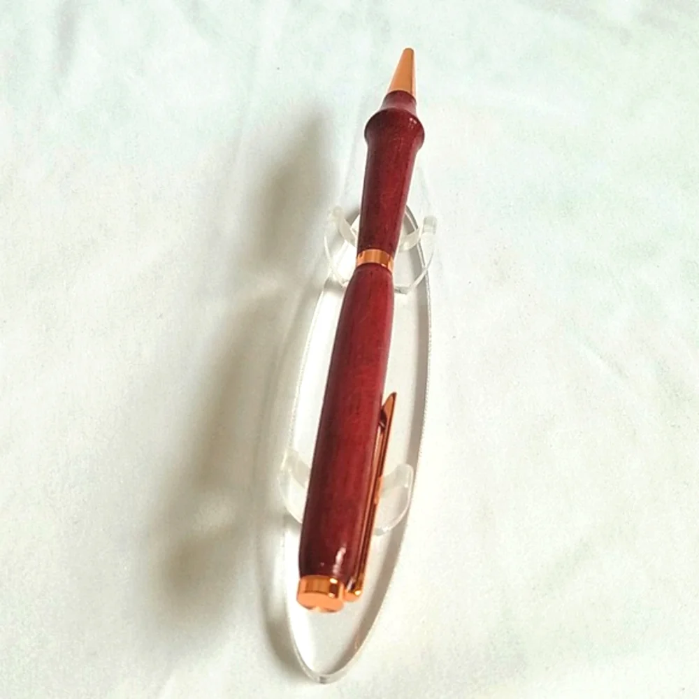 Hand Crafted Artisan Wood and Gold Plated Writing Pen
